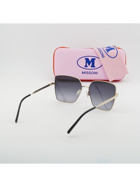 M Missoni MMI 0101/S 0J5G 9O Sunglasses Gold Square Frame, Grey Lenses